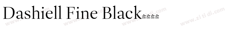 Dashiell Fine Black字体转换